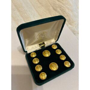 ESTABLISHED 1812 WATERBURY BUTTON CO NAVAL BATTLE 24 KT GOLD PLATE BLAZER BUTTON